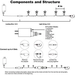 Twinkle Star 100 LED 49 FT Star String Lights, Plug In Fairy String Lights Waterproof, Extendable For Indoor, Outdoor… -Garden Supply Store 51Pqk0k0TuL