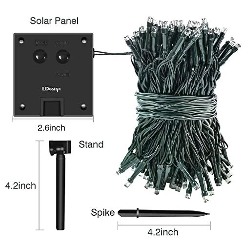 Solar Fairy String Lights, 2 Pack 72ft 200 LED Bright Solar Decorative Romantic Powered Starry Fairy Lights Waterproof… 5 Solar Fairy String Lights, 2 Pack 72ft 200 LED Bright Solar Decorative Romantic Powered Starry Fairy Lights Waterproof… - Image 5