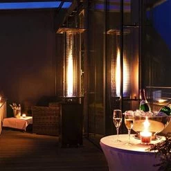 AJH Outdoor Patio Heaters, Propane Liquefied Gas Heater W/Wheels, Adjustable Garden Heat Lamp For Household Commercial -Garden Supply Store 51Q8pSmX0bL