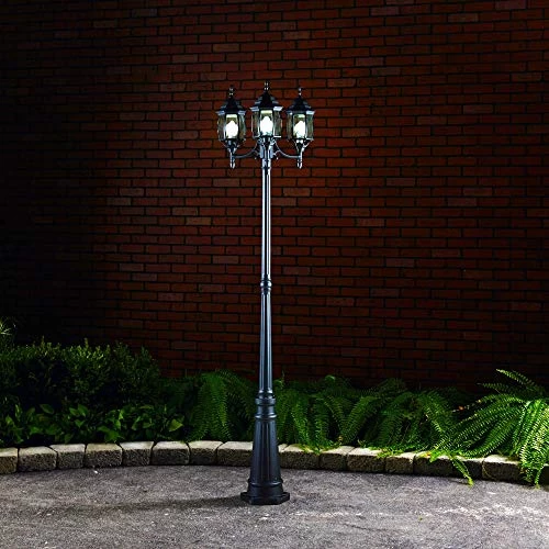 Noma Outdoor Street Light | Waterproof Outdoor Lamp Post Light With Triple-Head Design For Backyard, Patio, Garden… 5 Noma Outdoor Street Light | Waterproof Outdoor Lamp Post Light With Triple-Head Design For Backyard, Patio, Garden… - Image 5