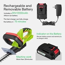 VIVOSUN Cordless Hedge Trimmer, 20-inch Dual-Action Laser Blade, 3/5” Cutting Capacity, 1400 RPM, 20V 2000mAh Li-ion… -Garden Supply Store 51QHwKxn7GL