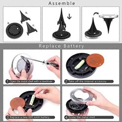 Solar Ground Lights,4 Pack 8 LED Solar Pathway Lights Waterproof In-Ground Outdoor Landscape Lighting Solar Disk Lights… -Garden Supply Store 51QTC1wAJJL