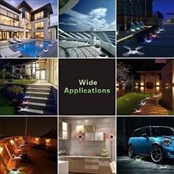 Solar Deck Lights,MOWASS Outdoor RGB Step Lights For Swimming Pool,Garden,Fence, Patio, Deck, Or Walkway (4PCS) -Garden Supply Store 51RGnN6B5dL