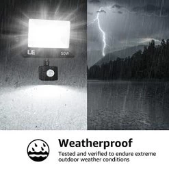 LE LED Flood Light With Motion Sensor, Super Bright 5000lm 50W Waterproof Motion Sensor Outdoor Light, 350W HPS Lamp… -Garden Supply Store 51RaKm3xj4L