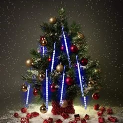 TianNorth Meteor Shower Lights,8 Ultra Bright LED Waterproof Cicle Raindrop Lights 19.68 Inches Tubes For Christmas,Tree… -Garden Supply Store 51S1 iOGutL