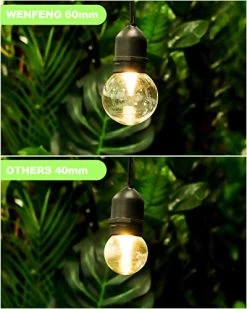 WENFENG 2 Pack RGB Colored LED Christmas Outdoor String Lights With Remote Control, Dimmable Shartterproof 30+5 G60… 10 WENFENG 2 Pack RGB Colored LED Christmas Outdoor String Lights With Remote Control, Dimmable Shartterproof 30+5 G60… -Garden Supply Store 51S9DoV339L