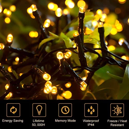 Quntis 82ft 1000 Christmas Lights Outdoor, Waterproof Led String Lights With 8 Modes And Memory Function, Warm White… 2 Quntis 82ft 1000 Christmas Lights Outdoor, Waterproof Led String Lights With 8 Modes And Memory Function, Warm White… - Image 2