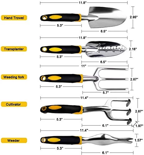 Garden Tools -Heavy Duty Gardening Tools Succulent Tools Set – Aluminum Outdoor Hand Tools With Soft Rubberized Non-Slip… 2 Garden Tools -Heavy Duty Gardening Tools Succulent Tools Set – Aluminum Outdoor Hand Tools With Soft Rubberized Non-Slip… - Image 2