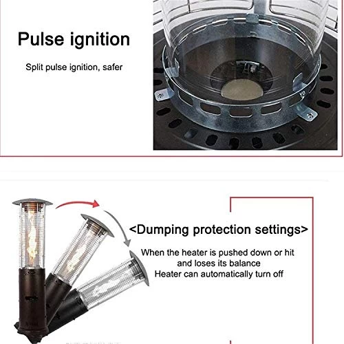 AJH Outdoor Patio Heater Propane Patio Heater Stainless Steel Floorstanding Liquid Outdoor Heater Patio Heater Visual… 4 AJH Outdoor Patio Heater Propane Patio Heater Stainless Steel Floorstanding Liquid Outdoor Heater Patio Heater Visual… - Image 4