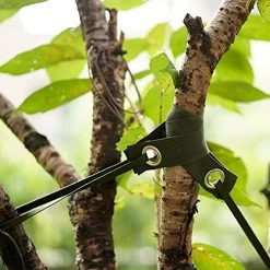 Shitailu Professional Tree Stake Kits For 2 Trees- 6pcs 15.7 Inch Tree Straps + 65.6 Feet Strong Rope For Plant Fix Straight Healthy Growth,Green -Garden Supply Store 51SSKlOisFS