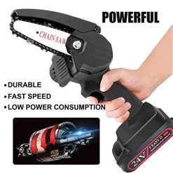 Mini Cordless Chainsaw,4 Inch 24V Electric Chain Saw With Brushless Motor,Hand-held Protable Mini Chain Saw,Rechargeable… -Garden Supply Store 51SV220apSL