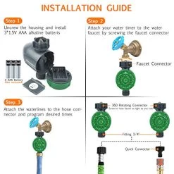 Moistenland Watering Hose Timer, Single-Outlet Garden Hose Faucet Timer, Automatic Irrigation System Controller Watering… -Garden Supply Store 51SosJpk8UL