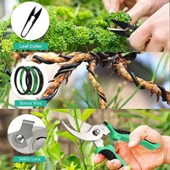 FANSTATE Bonsai Tree Kit, 24 PCs Bonsai Tools Set High Carbon Steel Succulent Trimming Tools Set Include Pruning Shears… -Garden Supply Store 51ThwAHNTRL