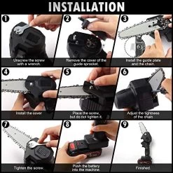 Joyhoop Mini Chainsaw 4-Inch Cordless Electric Protable Chainsaw With Brushless Motor, Ever Battery-Powered Wood Cutter… -Garden Supply Store 51U52B2FPBGL