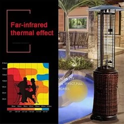 Rattan Patio Heater,Outdoor Standup Patio Heater + Free Rain Cover Suitable For Restaurants, Hotels And Bars -Garden Supply Store 51U8sVErZEL