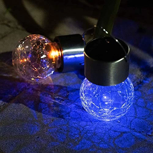 4 Pack Hanging Solar Lights Outdoor LED Solar Powered Crystal Colour Changing Ball Light Waterproof Rechargeable Lights… 2 4 Pack Hanging Solar Lights Outdoor LED Solar Powered Crystal Colour Changing Ball Light Waterproof Rechargeable Lights… - Image 2