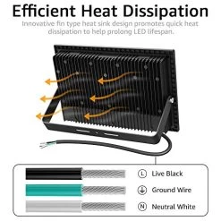 Olafus 2 Pack 100W LED Flood Light Outdoor, Bright Outside Floodlights, IP66 Waterproof Exterior Security Lights, 5000K… -Garden Supply Store 51V8L2Bgfb8L