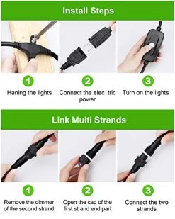 WENFENG 2 Pack RGB Colored LED Christmas Outdoor String Lights With Remote Control, Dimmable Shartterproof 30+5 G60… 13 WENFENG 2 Pack RGB Colored LED Christmas Outdoor String Lights With Remote Control, Dimmable Shartterproof 30+5 G60… -Garden Supply Store 51VE12T8ogL