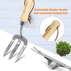 WORKPRO Garden Tools Set, 7 Piece, Stainless Steel Heavy Duty Gardening Tools With Wooden Handle, Including Garden Tote… -Garden Supply Store 51VbQ3IGGDL