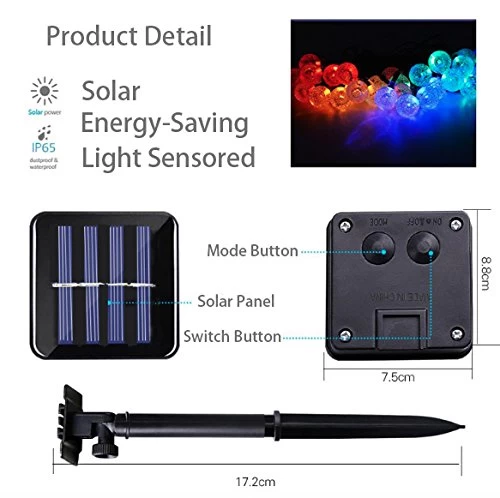 Bulbright Solar String Lights Fairy Lights 20Ft 30 LED Crystal Ball String Lights Starry Lights Globe String Lights For… 4 Bulbright Solar String Lights Fairy Lights 20Ft 30 LED Crystal Ball String Lights Starry Lights Globe String Lights For… - Image 4