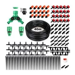 Drip Irrigation Kit, 132ft/40M Garden Drip Irrigation System, 164PCS Adjustable Automatic Micro Watering System, 1/4…