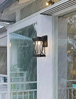 Modern Outdoor Wall Light Exterior Light Fixtures, Black Aluminum With Crack-Like Glass Create Gorgeous Lighting Effects UL And IP65 Waterproof Wall Sconce Outdoor For Garage, Front Porch Lighting 13 Modern Outdoor Wall Light Exterior Light Fixtures, Black Aluminum With Crack-Like Glass Create Gorgeous Lighting Effects UL And IP65 Waterproof Wall Sconce Outdoor For Garage, Front Porch Lighting -Garden Supply Store 51WUgSWYVfL