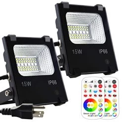 LED Flood Light Outdoor 800W Equivalent 8000LM, Smart RGB Floodlight With APP Control, Color Changing – Warm White 2700K…