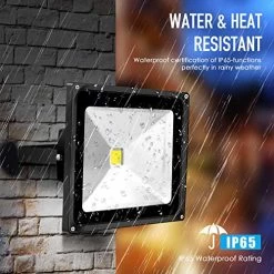 Led Flood Light Outdoor,60W Super Bright 6000LM Work Light With Plug,6000K Daylight White,IP66 Waterproof Outdoor… -Garden Supply Store 51XDO2BPn12BL