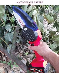 Mini Chainsaw 4-Inch Cordless Power Chain Saws With Rechargeable Battery Pruning Shears Chainsaw For Courtyard Tree… -Garden Supply Store 51XqYWvMqNL