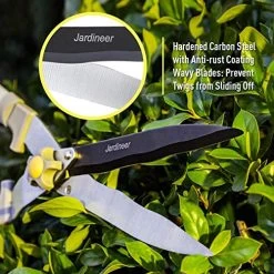 Jardineer 2Pcs Professional Garden Shears – 23.6” Heavy Duty Hedge Shears & 8.3” Cut Easy Hand Pruner, Sharp Blades… -Garden Supply Store 51XyMFky5tL