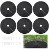 20.5 Inch Non-Woven Tree Mulch Ring, Thickened Tree Protector Mat, Plant Cover With 20 Staples Stakes, Round Anti Grass Gardening Landscaping Fabric Cover For Weed Control Root Protection (6 Pack )