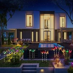 Solar Butterfly Lights, Qualife Solar Decoration Lights Outdoor, Garden Housewarming Gifts For Women Mom, Solar Powered… -Garden Supply Store 51YGv7EqLfL