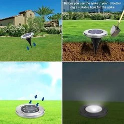 Mcgrady1xm Solar Ground Lights – 8 LED Waterproof Garden Path Outdoor Lighting With Light Sensor For Lawn Patio Yard… -Garden Supply Store 51YIBT0C68L