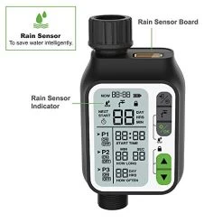 S SMAUTOP Hose Automatic Watering Timer,Irrigation Timer With Timed Irrigation, Rain Sensor 3 Separate Irrigation… -Garden Supply Store 51YWXHZtTjL