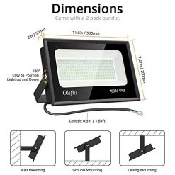 Olafus 2 Pack 100W LED Flood Light Outdoor, Bright Outside Floodlights, IP66 Waterproof Exterior Security Lights, 5000K… -Garden Supply Store 51Z6IYAzIZL