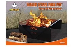 Solid Steel Flate Plate Wood Fire Pit – 32l’ X 25w X 12.5″ H – Prograde Heavy Duty Steel Portable Outdoor Wood Burning Fire Pit, For Backyard Fire, Fishing, And Camping -Garden Supply Store 51ZCMC2BCwoL