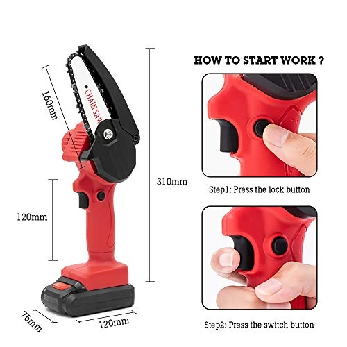 110V Rechargeable Handheld Portable Electric Pruning Saw Cordless Mini Chainsaw Small Wood Splitting Chainsaw One-Handed… 6 110V Rechargeable Handheld Portable Electric Pruning Saw Cordless Mini Chainsaw Small Wood Splitting Chainsaw One-Handed… - Image 6