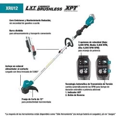 Makita XRU12SM1 18V LXT® Lithium-Ion Brushless Cordless String Trimmer Kit (4.0Ah) -Garden Supply Store 51ZQ66fnGdL