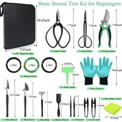 FANSTATE Bonsai Tree Kit, 24 PCs Bonsai Tools Set High Carbon Steel Succulent Trimming Tools Set Include Pruning Shears… -Garden Supply Store 51ZUfej4wFL