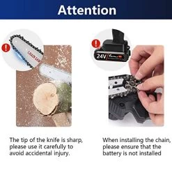 Foscomax Chainsaw, 4 Inch 24V Electric Chainsaw With Brushless Motor, Handheld Mini Chainsaw, Cordless Rechargeable… 13 Foscomax Chainsaw, 4 Inch 24V Electric Chainsaw With Brushless Motor, Handheld Mini Chainsaw, Cordless Rechargeable… -Garden Supply Store 51ZZc5DGEKL