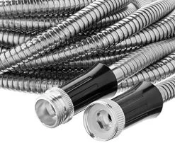 Bionic Steel Metal Garden Hose 25 Ft, Rust Proof 304 Stainless Steel Water Hose With Brass Fittings, Flexible & Heavy… -Garden Supply Store 51Zc2BDp3DSL
