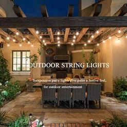 Outdoor String Lights 48Ft With 18 Waterproof Edison Bulbs Yard Lights Connectable Hanging Lights Decorative Café Garden… 12 Outdoor String Lights 48Ft With 18 Waterproof Edison Bulbs Yard Lights Connectable Hanging Lights Decorative Café Garden… -Garden Supply Store 51ZipP BusL