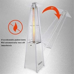 AJH Outdoor Patio Heater Pyramid Patio Propane Heater W/Wheels Tall Standing Quadrilateral Gas Heater Courtyard… -Garden Supply Store 51ZqcTW20SL