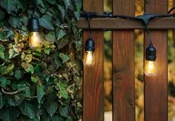 Hyperikon Outdoor String Lights, 48 Feet Patio Lights With 24 Dropped Sockets, 24 X 11W S14 Bulbs Included, Weatherproof… -Garden Supply Store 51a VDo5 BL