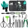 DEWINNER Bonsai Tree Kit Bonsai Tools Set Succulent Kit 16 PCS Garden Hand Tool Set Include Pruning Shears, Carbon Steel…