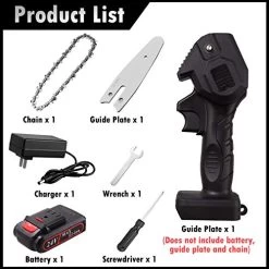 Joyhoop Mini Chainsaw 4-Inch Cordless Electric Protable Chainsaw With Brushless Motor, Ever Battery-Powered Wood Cutter… -Garden Supply Store 51a44SBc6GL