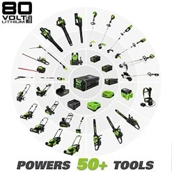 Greenworks PRO 80V 145 MPH – 580 CFM Cordless Jet Blower, 2.5 AH Battery Included BL80L2510 -Garden Supply Store 51aD1fhotDS