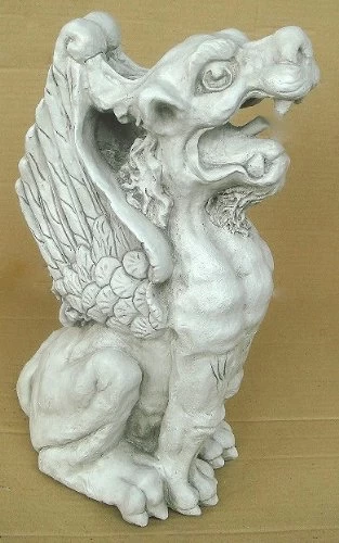 Design Toscano Winged Gothic Gargoyle Piped Pond Spitter Statue Water Feature, 45.5 Cm, Polyresin, Antique Stone 2 Design Toscano Winged Gothic Gargoyle Piped Pond Spitter Statue Water Feature, 45.5 Cm, Polyresin, Antique Stone - Image 2