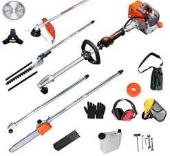 PROYAMA 26cc 5 In 1 Trimming Tools, Multi Functional Sets Gas Hedge Trimmer, String Trimmer, Brush Cutter, Pole Chainsaw…