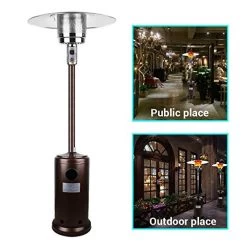 Outdoor Propane Heater Stainless Steel Freestanding Umbrella With Wheels Bronze -Garden Supply Store 51ariEY67wL